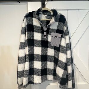 Buffalo plaid  Fleece Pullover
